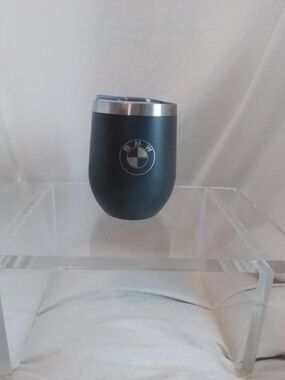 BMW Insulated Wine Tumbler - Dark Grey with Stainless Trim